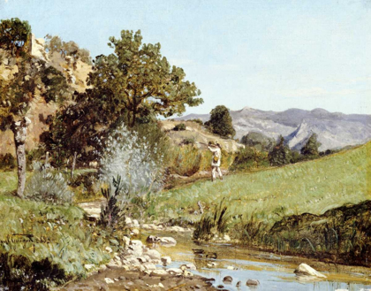 Picture of A HUNTER IN A LANDSCAPE