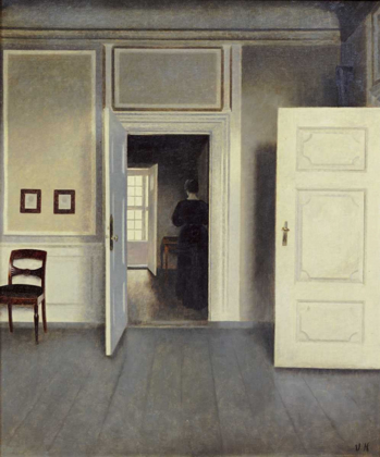 Picture of A WOMAN IN AN INTERIOR