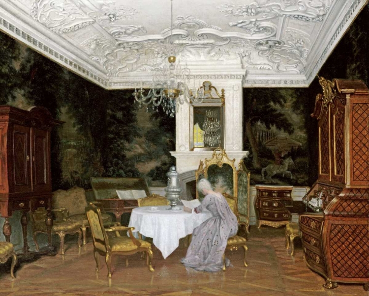 Picture of A LADY IN AN INTERIOR, FREDENSBORG