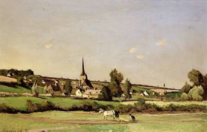 Picture of AN EXTENSIVE LANDSCAPE WITH A PLOUGHMAN