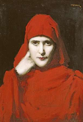 Picture of A WOMAN IN A RED CLOAK