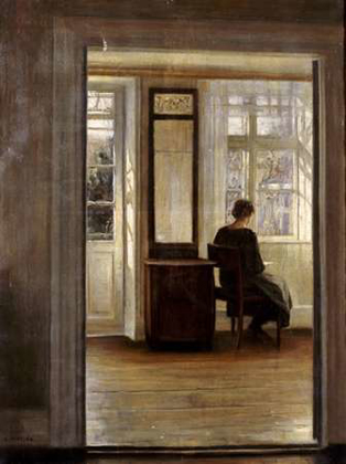 Picture of A LADY IN AN INTERIOR