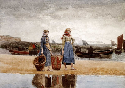 Picture of TWO GIRLS ON THE BEACH, TYNEMOUTH