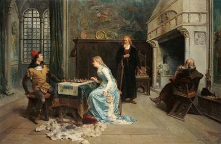 Picture of FERNANDO AND IOLANDA PLAYING CHESS