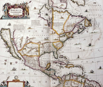 Picture of MAP OF NORTH AMERICA, 1641