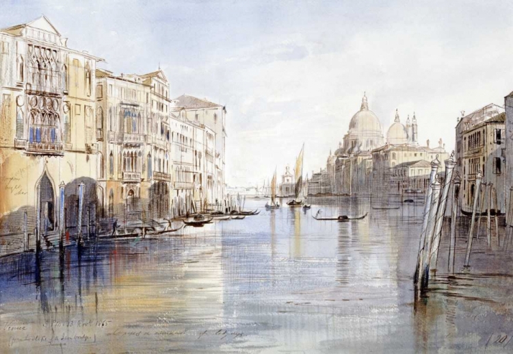 Picture of THE GRAND CANAL, WITH SANTA MARIA DELLA SALUTE, VENICE, ITALY