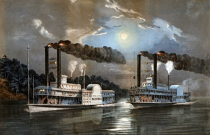 Picture of A MIDNIGHT RACE ON THE MISSISSIPPI