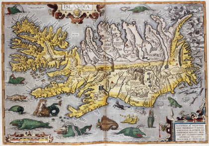 Picture of HAND COLORED MAP OF ICELAND