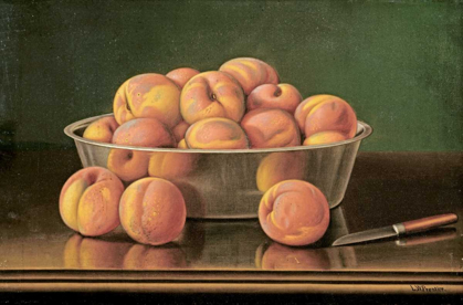 Picture of STILL LIFE OF PEACHES IN A SILVER BOWL