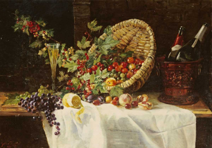 Picture of CHERRIES AND GOOSEBERRIES IN A BASKET