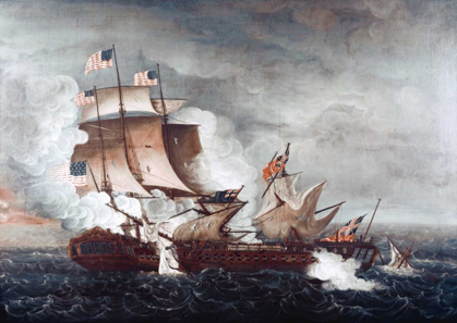 Picture of BATTLE OF CONSTITUTION AND GUERRIERE DURING THE WAR OF 1812