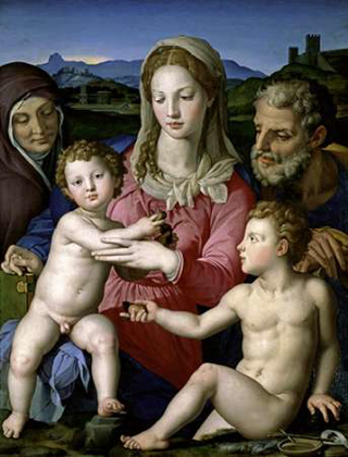 Picture of FAMILY WITH SAINT ANNE AND JOHN THE BAPTIST AS A CHILD