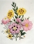 Picture of YELLOW AND PINK MIXED FLOWERS. CISTUS