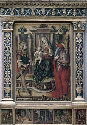 Picture of MADONNA AND CHILD WITH ST. JEROME AND ST. SEBASTIAN