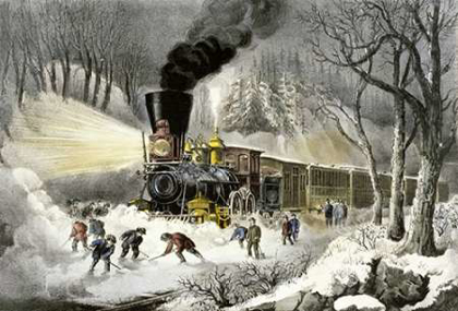 Picture of AMERICAN RAILROAD SCENE/SNOWBOUND