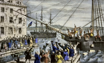 Picture of DESTRUCTION OF TEA AT BOSTON HARBOR