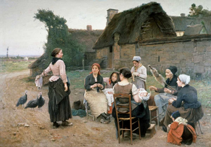 Picture of PEASANT WOMEN CHATTING;NORMANDY