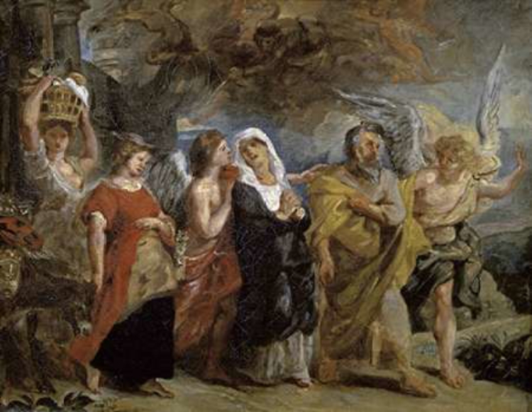 Picture of COPY AFTER THE FLIGHT OF LOT BY RUBENS