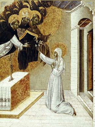 Picture of ST. CATHERINE INVESTED WITH THE DOMINICAN SCAPULA