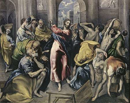 Picture of MUSEUMIST DRIVING MONEYCHANGERS FROM TEMPLE