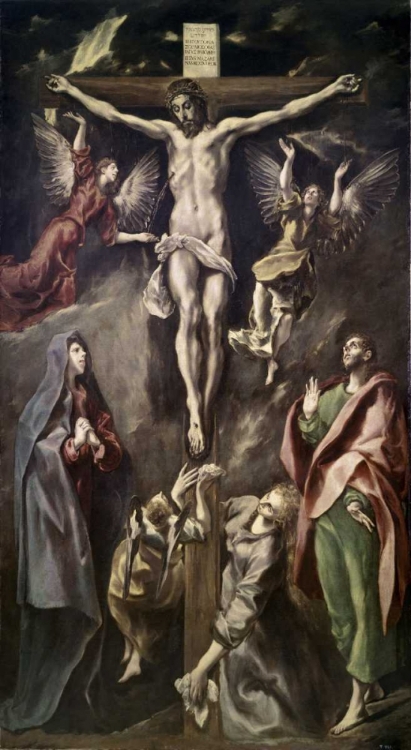 Picture of CRUCIFIXION WITH VIRGIN, MAGDALENE, ST. JOHN AND ANGELS