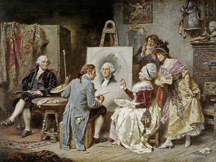 Picture of PAINTER AND PRESIDENT WASHINGTON