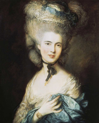 Picture of A WOMAN IN BLUE, PORTRAIT OF THE DUCHESS OF BEAUFORT