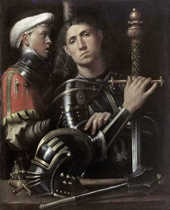 Picture of PORTRAIT OF A MAN IN ARMOR WITH HIS PAGE
