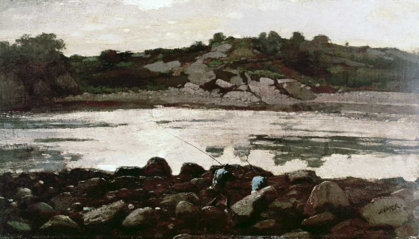 Picture of FISHERMAN ON ROCKS