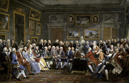 Picture of READING OF THE TRAGEDY OF VOLTAIRE IN THESALON OF MRS. JEOFFRIN