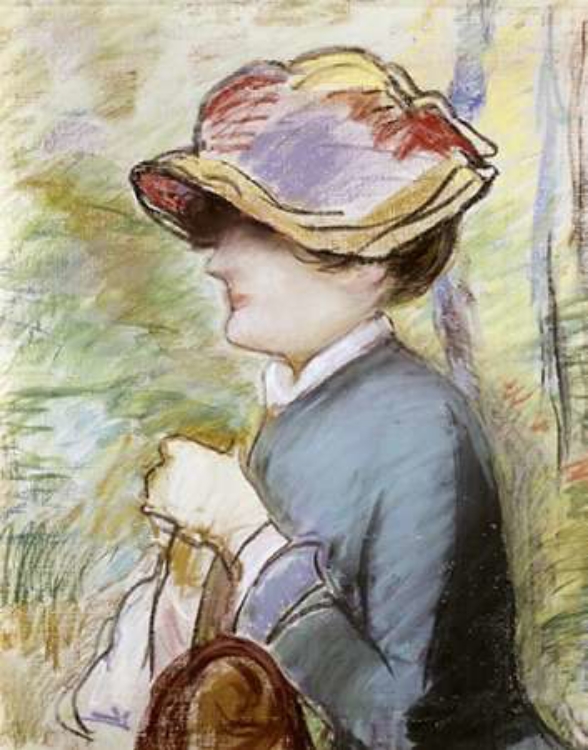 Picture of YOUNG WOMAN IN A BROAD HAT