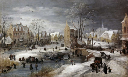Picture of A VILLAGE IN WINTER