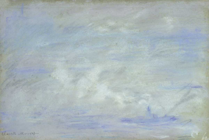 Picture of BOAT ON THE THAMES, IMPRESSION OF MIST