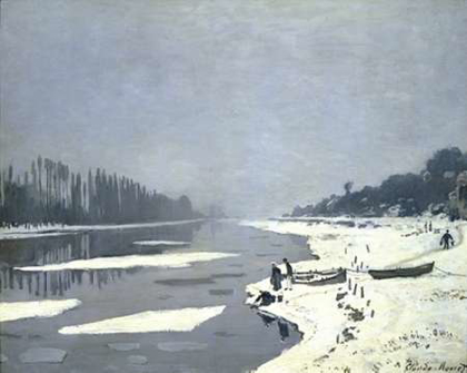 Picture of ICE FLOES ON THE SEINE AT BOUGIVAL, 1868