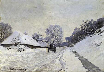 Picture of SNOW-COVERED ROAD AT HONFLEUR