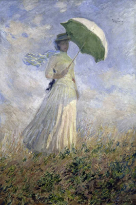 Picture of WOMAN WITH A PARASOL TURNED TO THE RIGHT