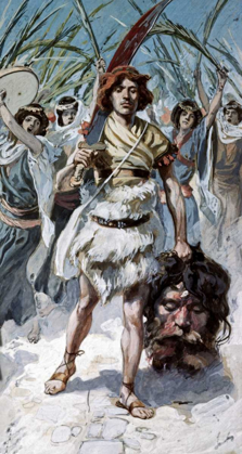 Picture of DAVID TAKES THE HEAD OF GOLIATH TO JERUSALEM