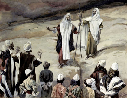 Picture of MOSES FORBIDS THE PEOPLE TO FOLLOW HIM