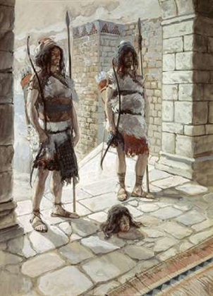 Picture of REEHAB AND BAANAH BRING THE HEAD OF ISH-BOSHETH