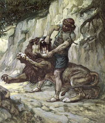 Picture of SAMSON KILLS A YOUNG LION