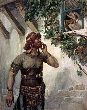 Picture of SAMSON SEETH DELILAH AT HER WINDOW