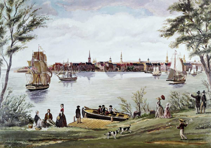 Picture of NEW YORK SHORTLY AFTER INDEPENDENCE, SCENE OF THE EAST RIVER