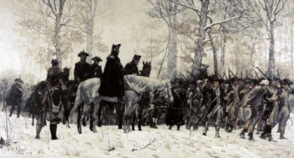Picture of WASHINGTON REVIEWING HIS TROOPS AT VALLEY FORGE, 1883