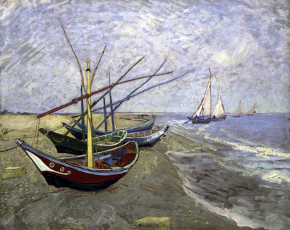 Picture of FISHING BOATS ON THE BEACHAT SAINTES-MARIES