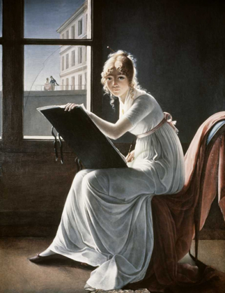 Picture of YOUNG WOMAN DRAWING 1801