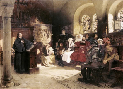 Picture of MARTIN LUTHER PREACHES IN WARTBURG