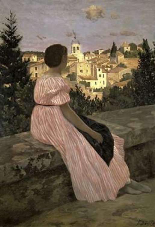 Picture of THE PINK DRESS (VIEW OF CASTELNAU-LE-LEZ, HERAULT)