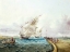 Picture of SQUARE RIGGED SHIPS OFF JETTY