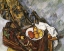 Picture of STILL LIFE WITH FLORAL CURTAIN