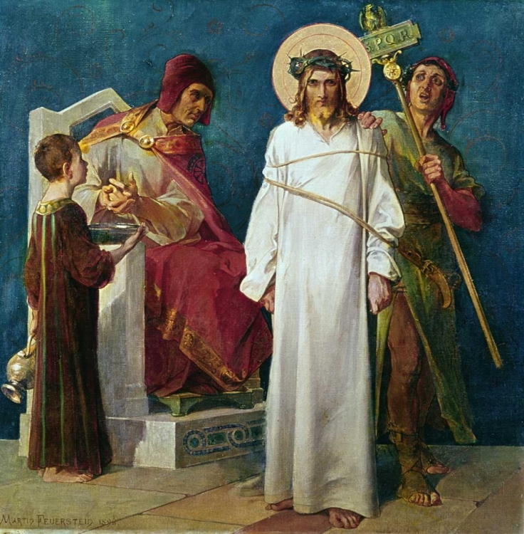 Picture of JESUS HOLY CHRIST CONDEMNED TO DIE - 1ST STATION OF THE CROSS